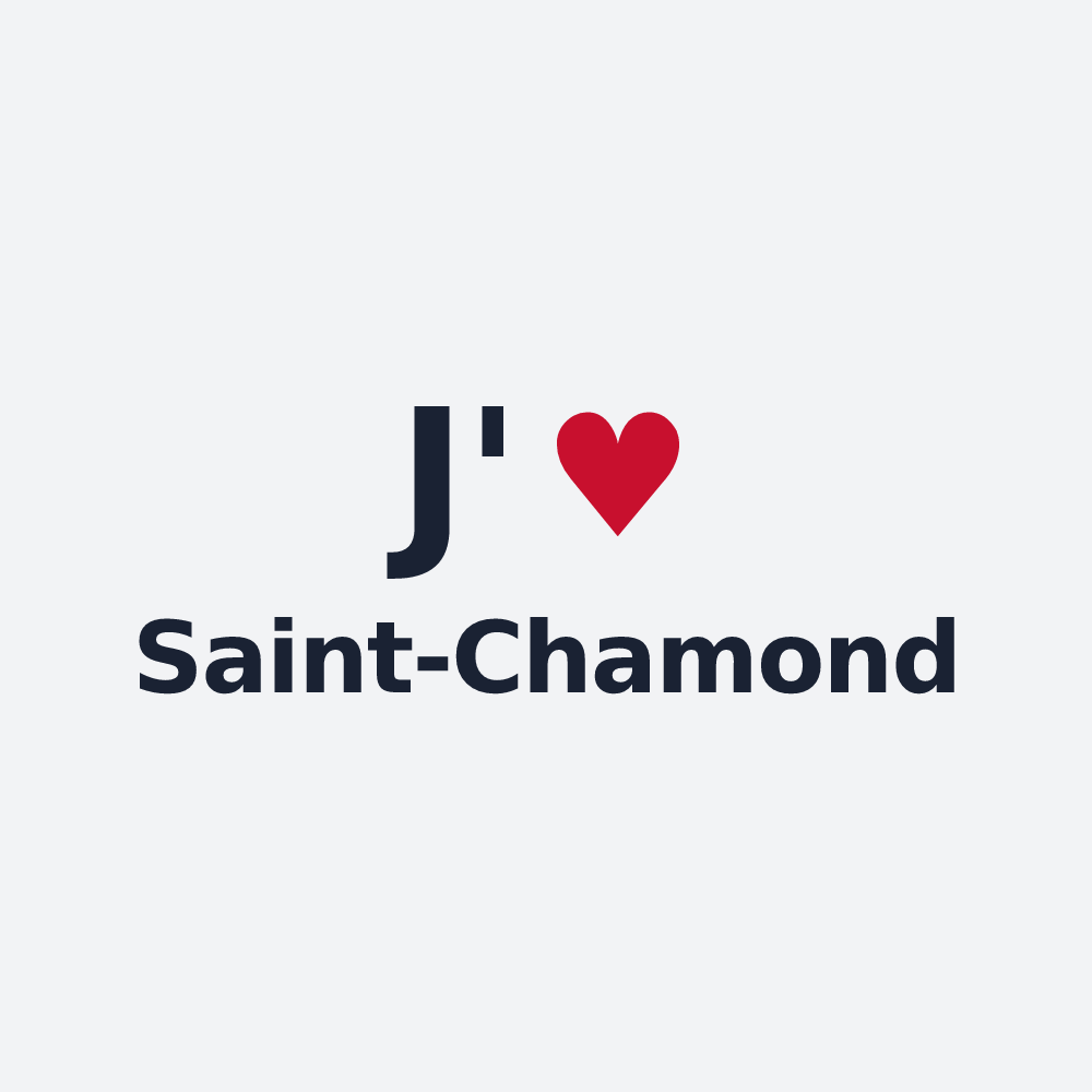 Poster personnalisé Saint-Chamond — design J'aime Saint-Chamond