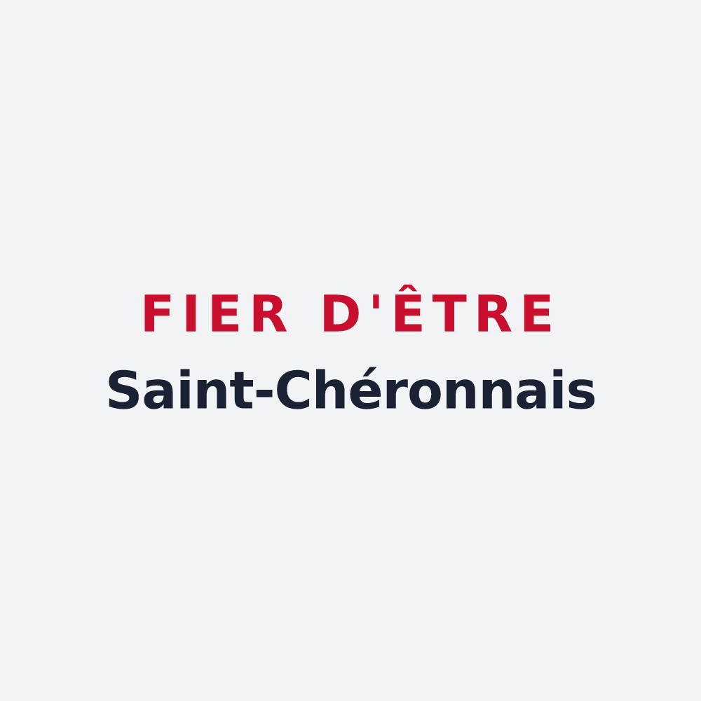 Poster « Fier d'être Saint-Chéronnais » — design pour Saint-Chéron