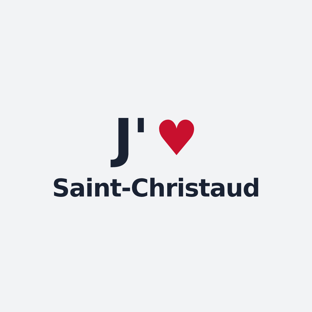 Poster personnalisé Saint-Christaud — design J'aime Saint-Christaud