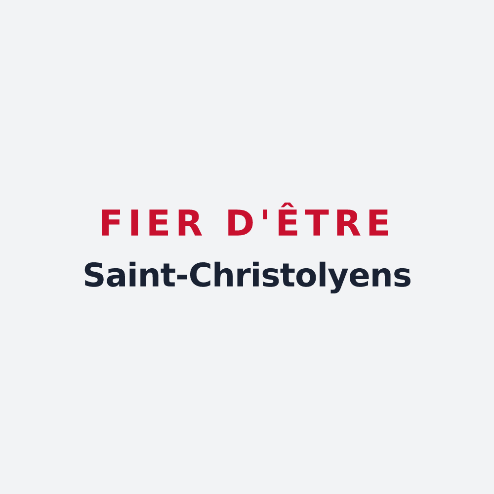 Poster « Fier d'être Saint-Christolyens » — design pour Saint-Christoly-de-Blaye