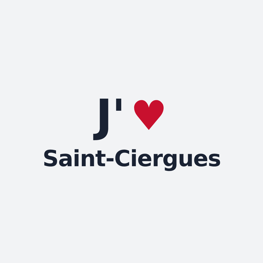 Poster personnalisé Saint-Ciergues — design J'aime Saint-Ciergues