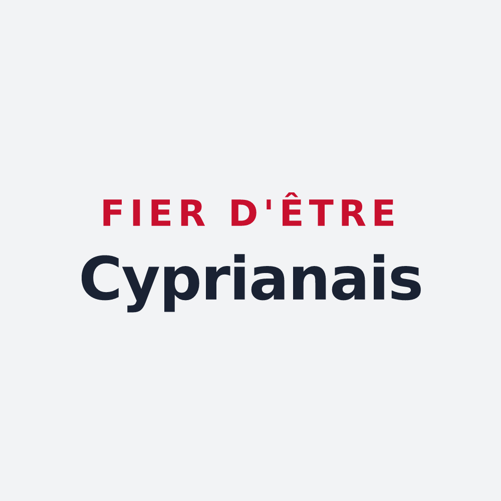 Poster « Fier d'être Cyprianais » — design pour Saint-Civran