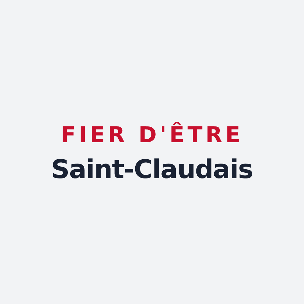 Poster « Fier d'être Saint-Claudais » — design pour Saint-Claud