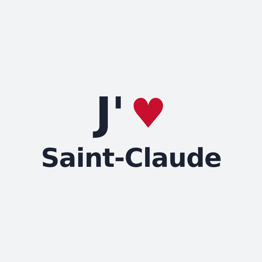 Poster personnalisé Saint-Claude — design J'aime Saint-Claude