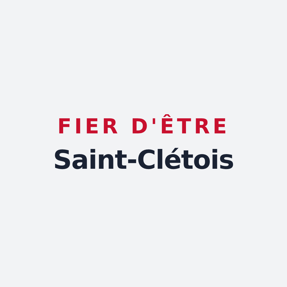Poster « Fier d'être Saint-Clétois » — design pour Saint-Clet