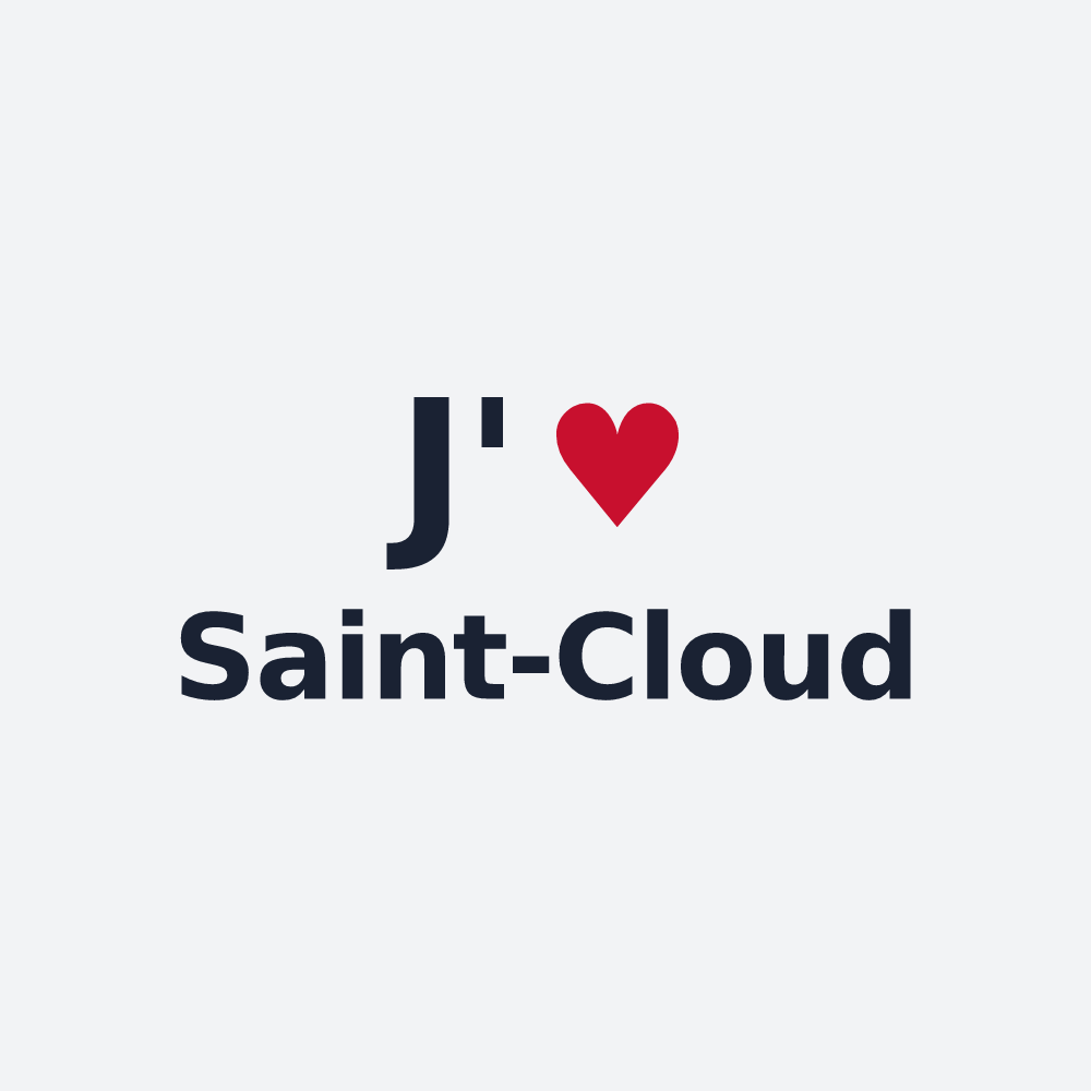 Poster personnalisé Saint-Cloud — design J'aime Saint-Cloud