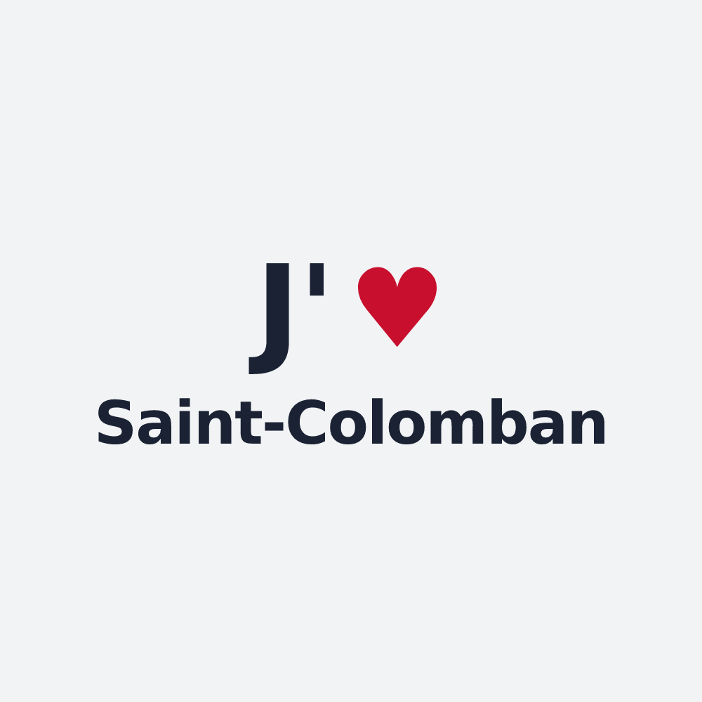 Poster personnalisé Saint-Colomban — design J'aime Saint-Colomban