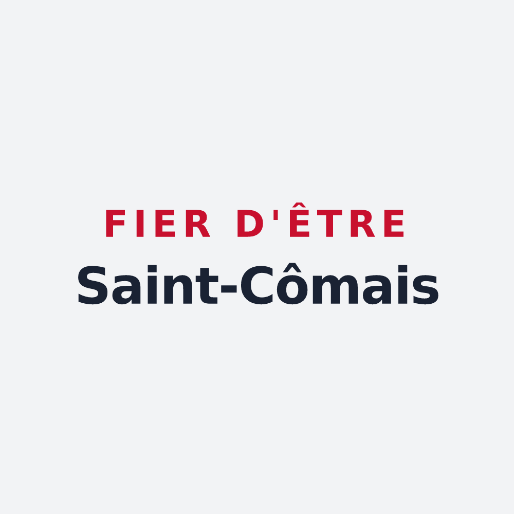 Poster « Fier d'être Saint-Cômais » — design pour Saint-Côme