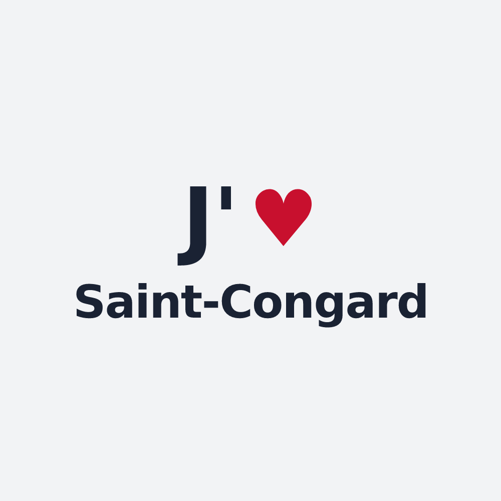 Poster personnalisé Saint-Congard — design J'aime Saint-Congard
