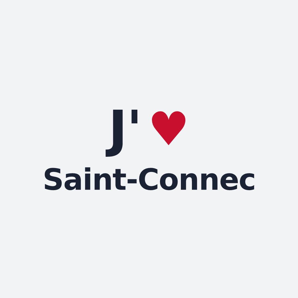 Poster personnalisé Saint-Connec — design « J'aime Saint-Connec » imprimé sur le poster