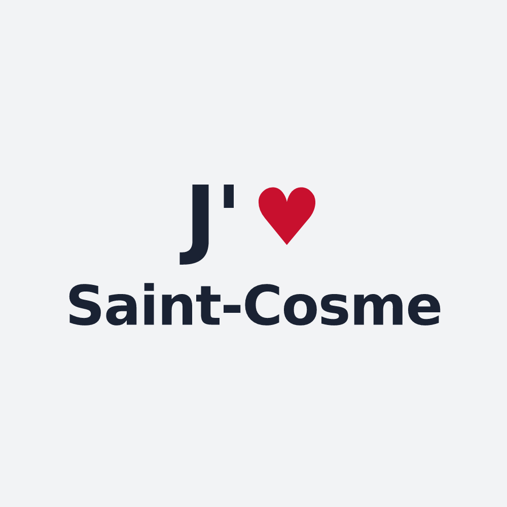 Poster personnalisé Saint-Cosme — design J'aime Saint-Cosme