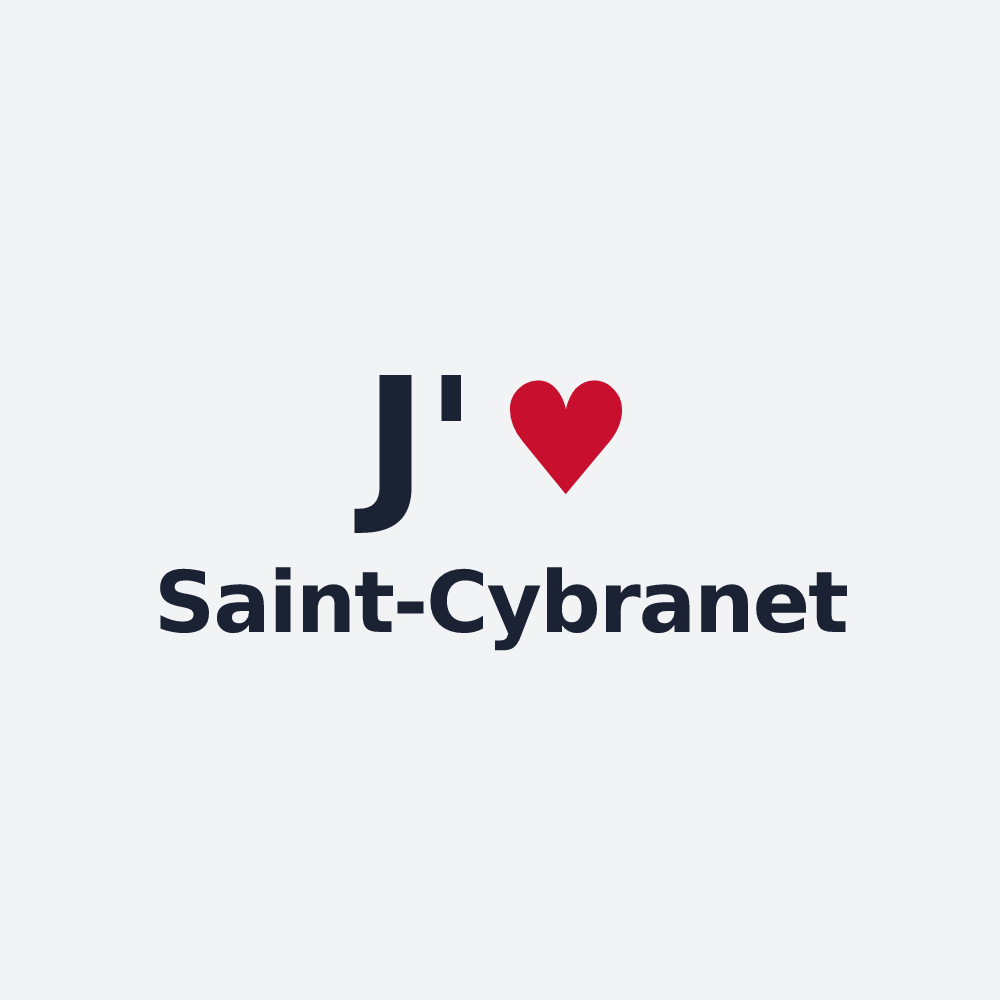 Poster personnalisé Saint-Cybranet — design J'aime Saint-Cybranet