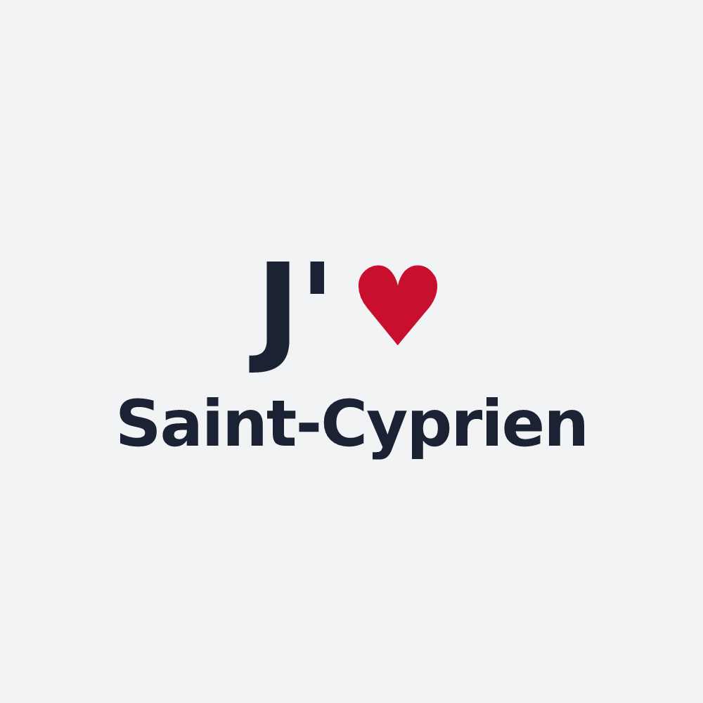 Poster personnalisé Saint-Cyprien — design J'aime Saint-Cyprien