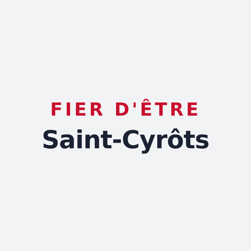 Poster « Fier d'être Saint-Cyrôts » — design pour Saint-Cyr-au-Mont-d'Or