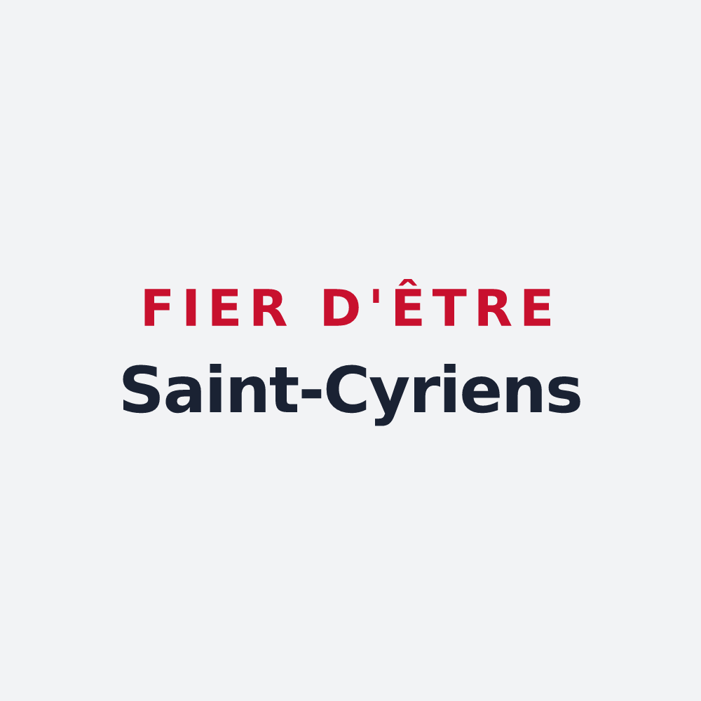 Poster « Fier d'être Saint-Cyriens » — design pour Saint-Cyr-en-Pail