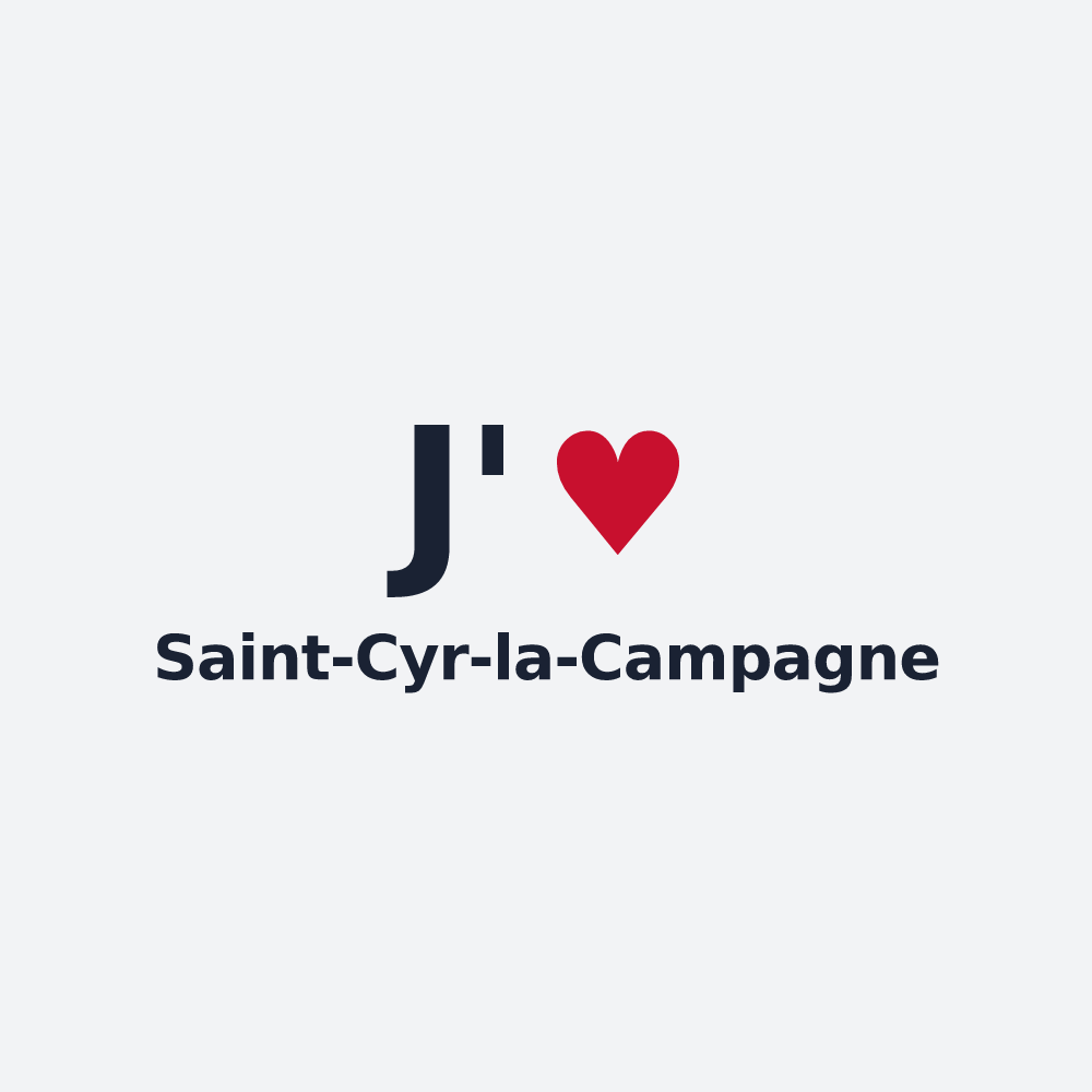 Poster personnalisé Saint-Cyr-la-Campagne — design « J'aime Saint-Cyr-la-Campagne » imprimé sur le poster