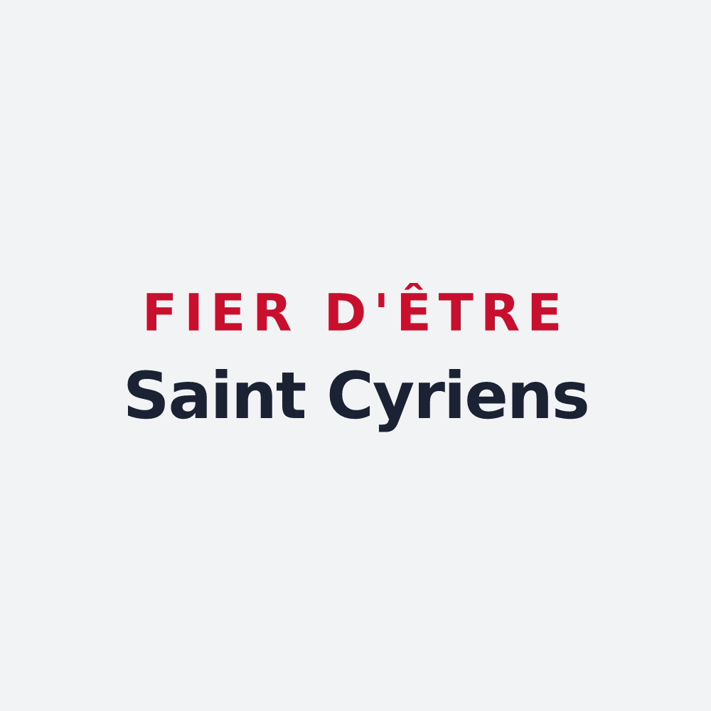 Poster « Fier d'être Saint Cyriens » — design pour Saint-Cyr-la-Campagne