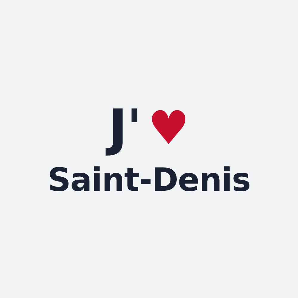 Poster personnalisé Saint-Denis — design J'aime Saint-Denis