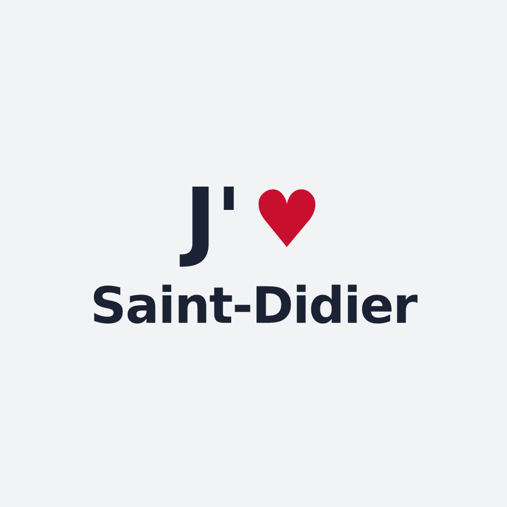 Poster personnalisé Saint-Didier — design J'aime Saint-Didier