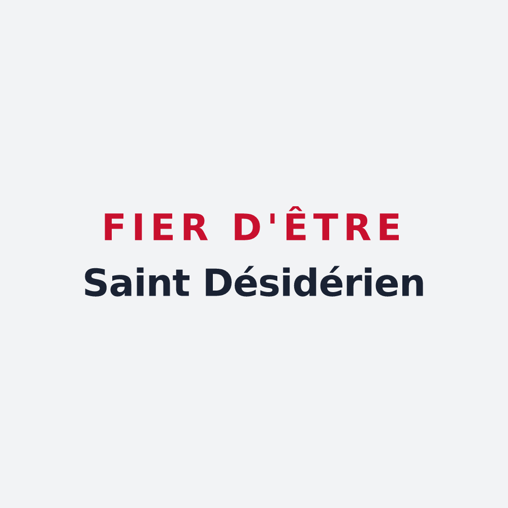 Poster « Fier d'être Saint Désidérien » — design pour Saint-Didier-en-Brionnais