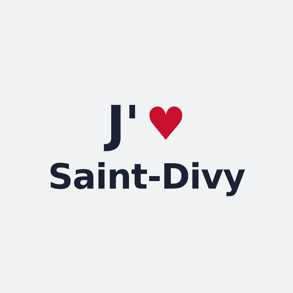 Poster personnalisé Saint-Divy — design J'aime Saint-Divy