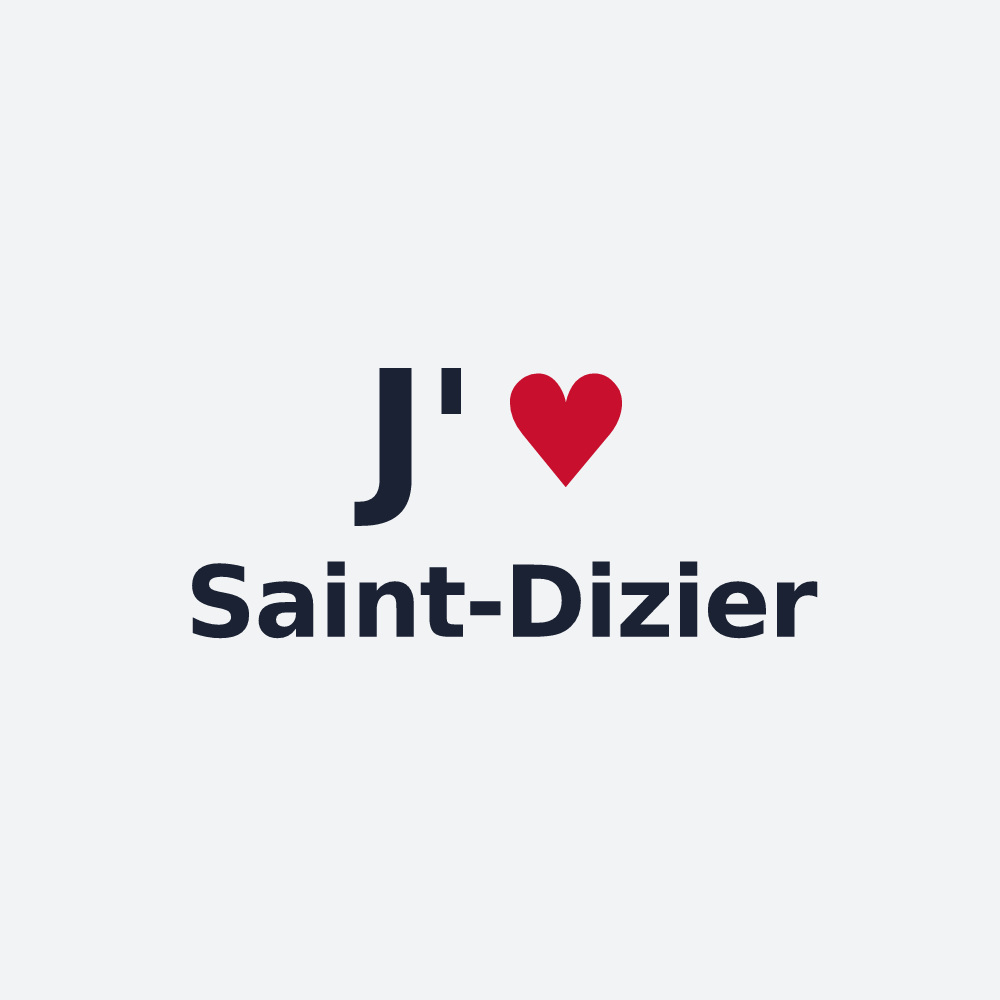 Poster personnalisé Saint-Dizier — design J'aime Saint-Dizier