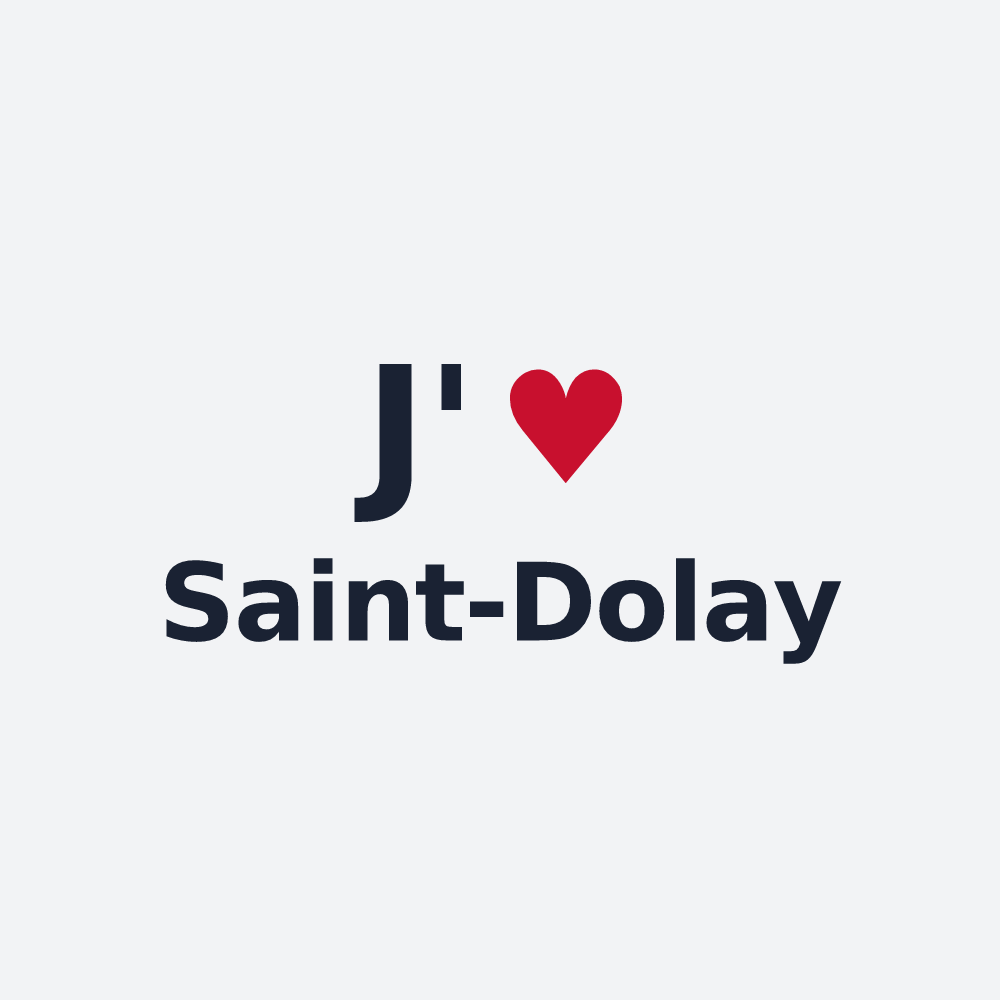 Poster personnalisé Saint-Dolay — design J'aime Saint-Dolay