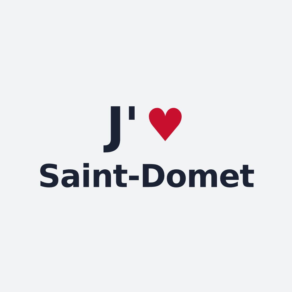 Poster personnalisé Saint-Domet — design J'aime Saint-Domet