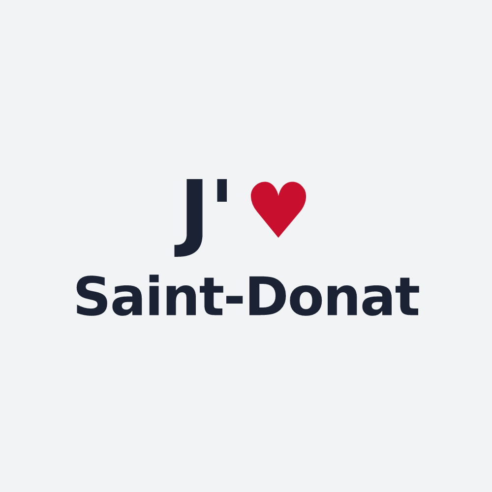 Poster personnalisé Saint-Donat — design J'aime Saint-Donat