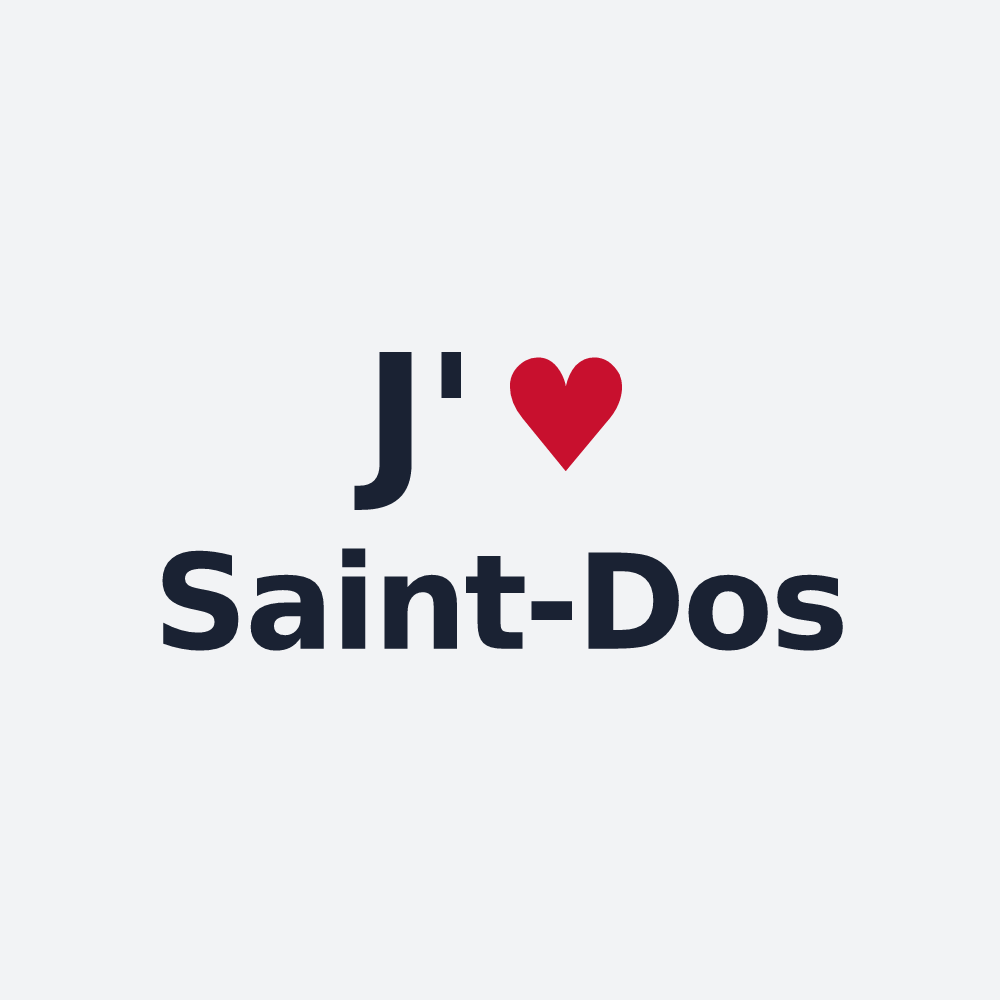 Poster personnalisé Saint-Dos — design « J'aime Saint-Dos » imprimé sur le poster