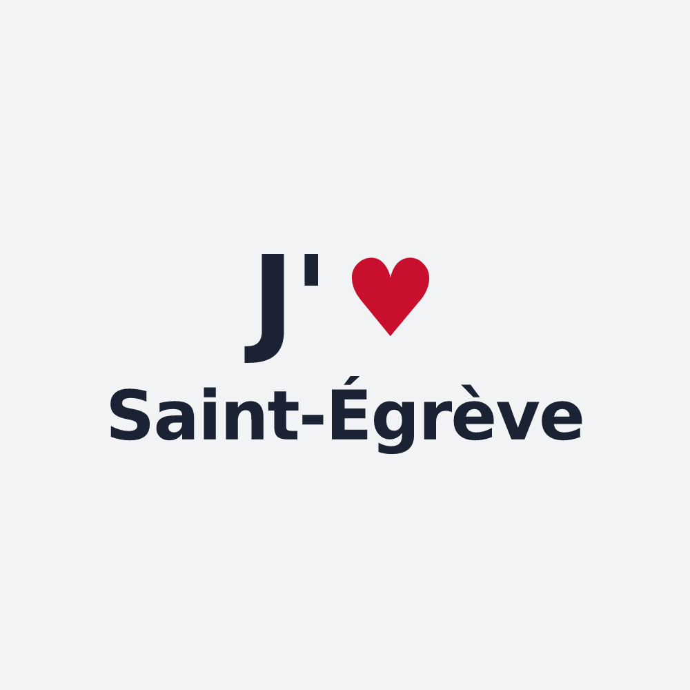 Poster personnalisé Saint-Égrève — design J'aime Saint-Égrève