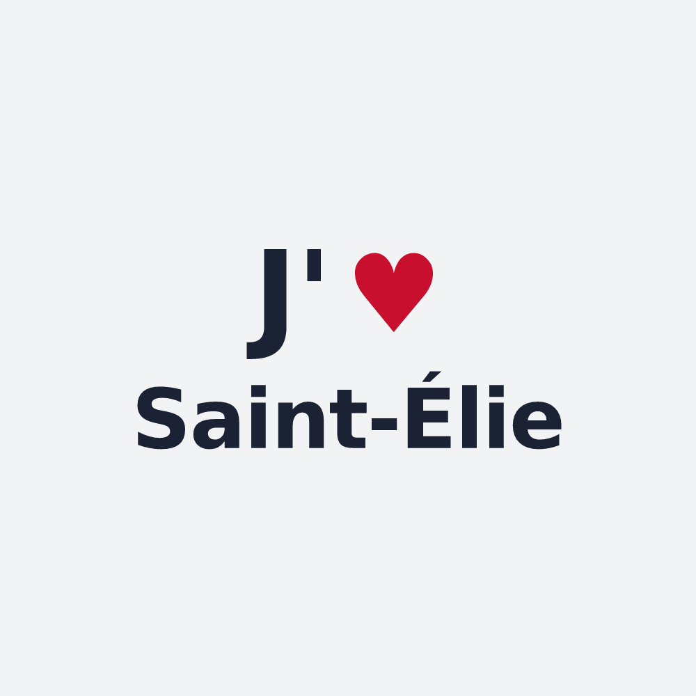 Poster personnalisé Saint-Élie — design J'aime Saint-Élie