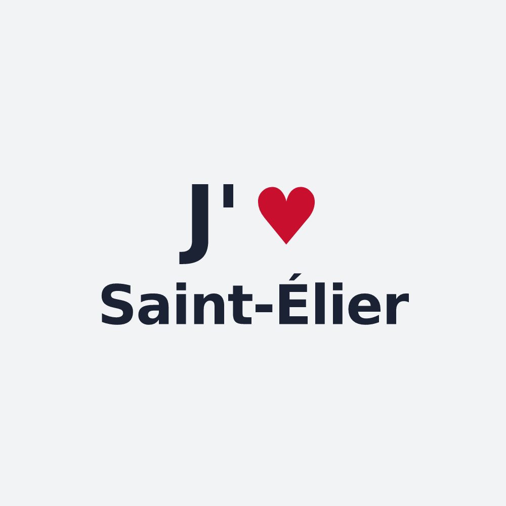 Poster personnalisé Saint-Élier — design « J'aime Saint-Élier » imprimé sur le poster
