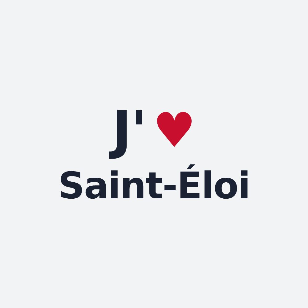 Poster personnalisé Saint-Éloi — design J'aime Saint-Éloi