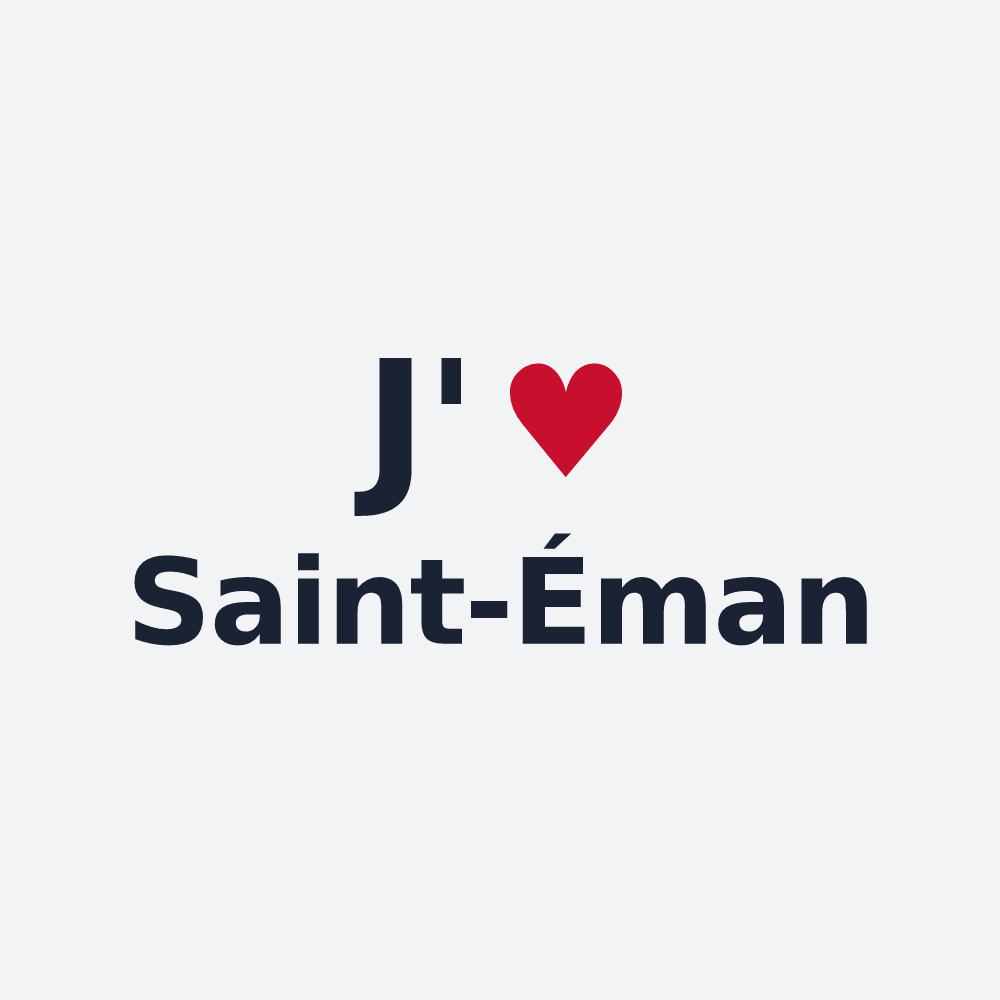 Poster personnalisé Saint-Éman — design « J'aime Saint-Éman » imprimé sur le poster