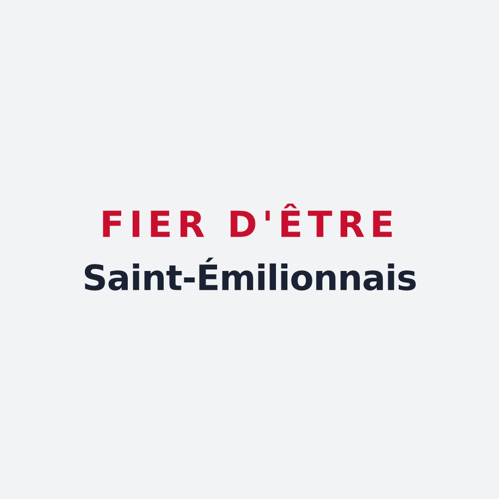 Poster « Fier d'être Saint-Émilionnais » — design pour Saint-Émilion