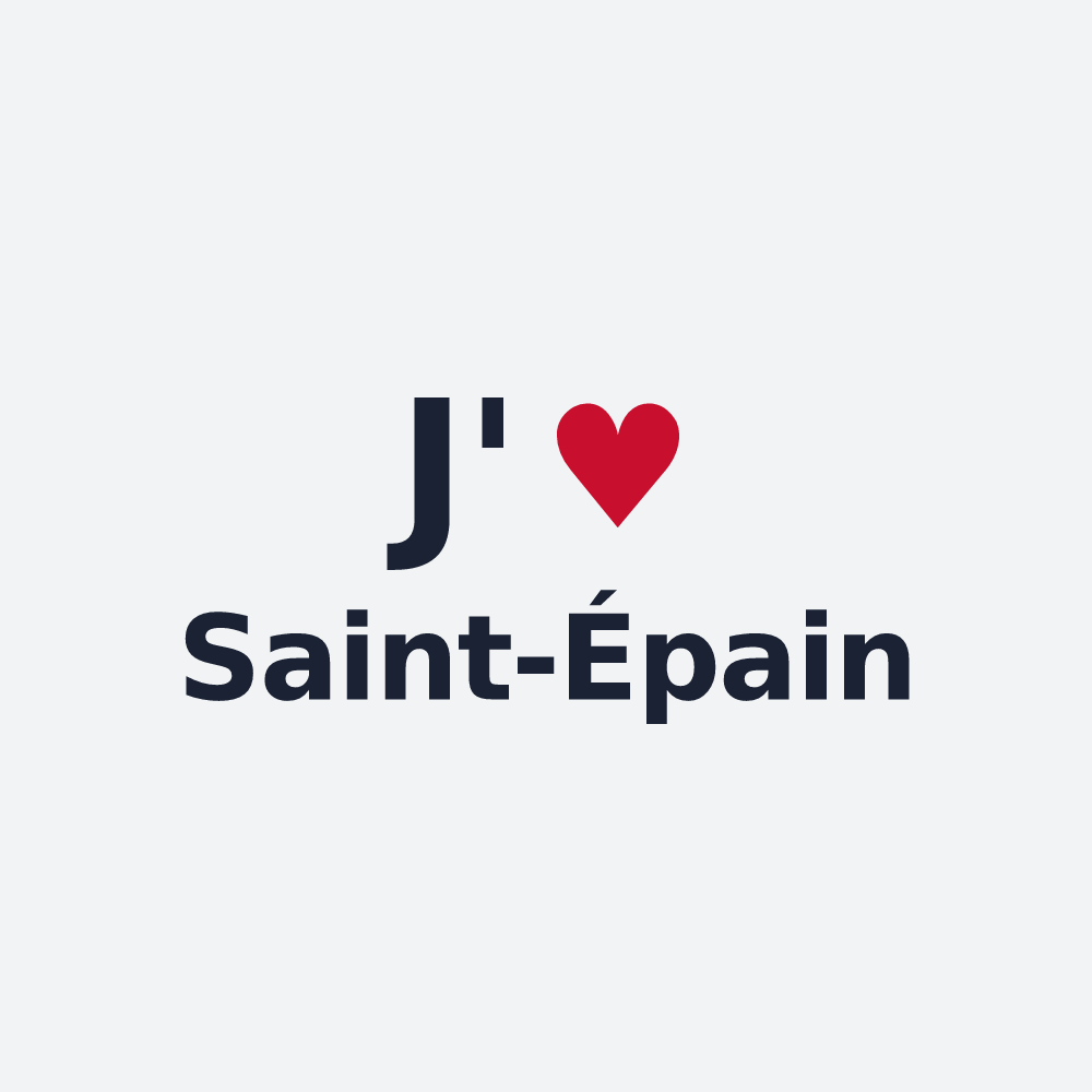 Poster personnalisé Saint-Épain — design J'aime Saint-Épain