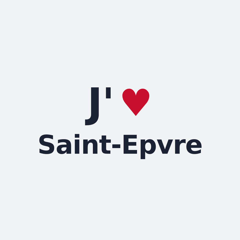 Poster personnalisé Saint-Epvre — design « J'aime Saint-Epvre » imprimé sur le poster