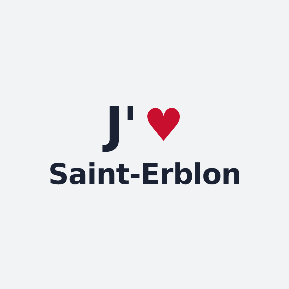 Poster personnalisé Saint-Erblon — design J'aime Saint-Erblon