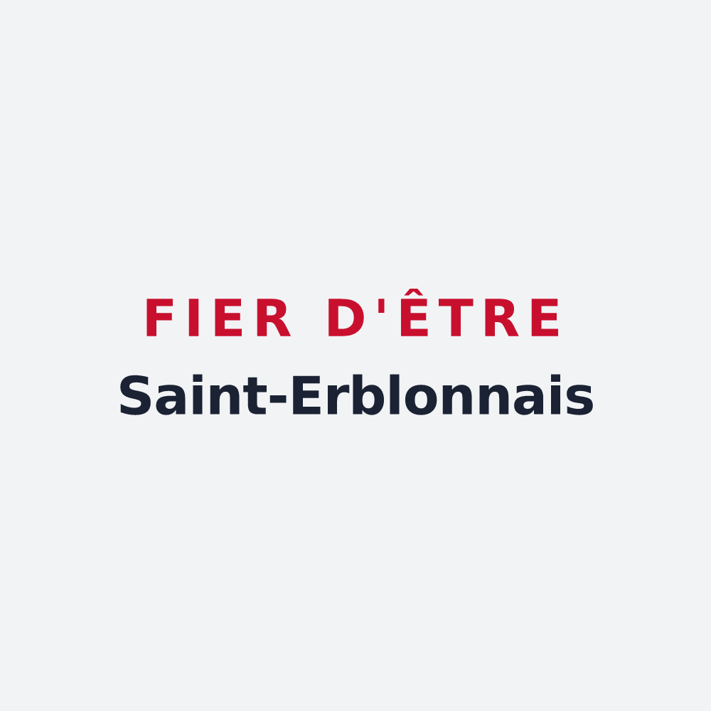 Poster « Fier d'être Saint-Erblonnais » — design pour Saint-Erblon