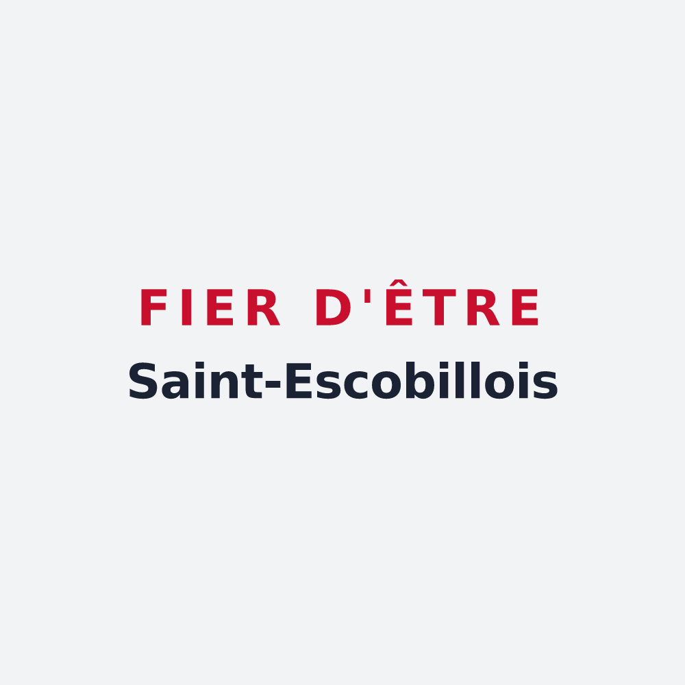 Poster « Fier d'être Saint-Escobillois » — design pour Saint-Escobille