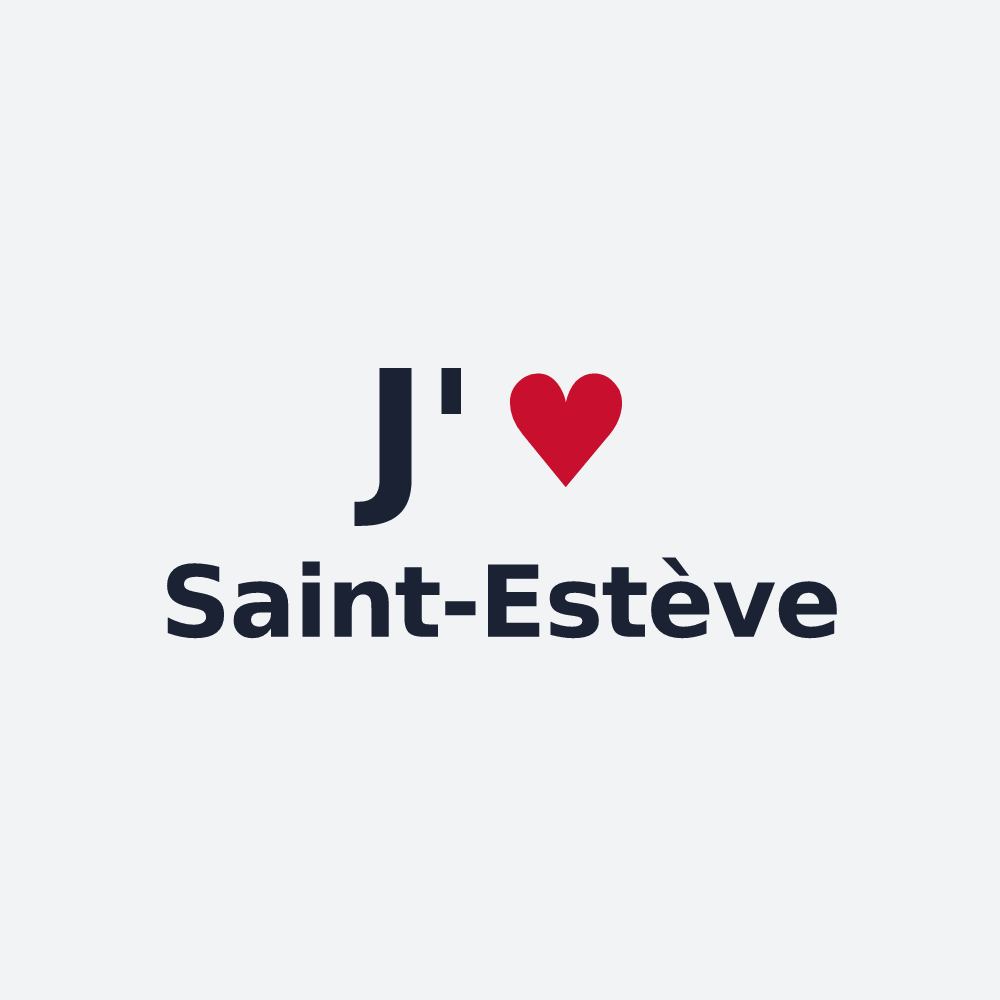 Poster personnalisé Saint-Estève — design J'aime Saint-Estève
