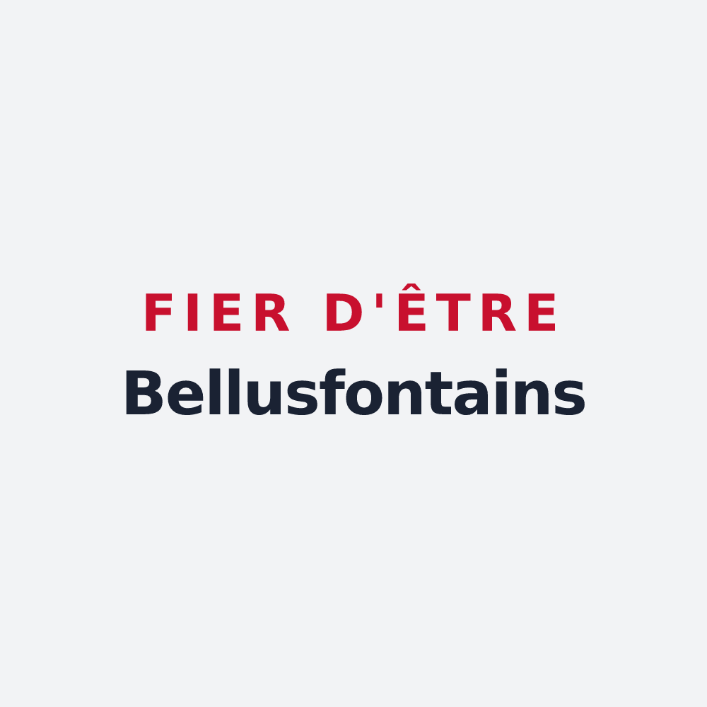 Poster « Fier d'être Bellusfontains » — design pour Saint-Étienne-de-Fontbellon