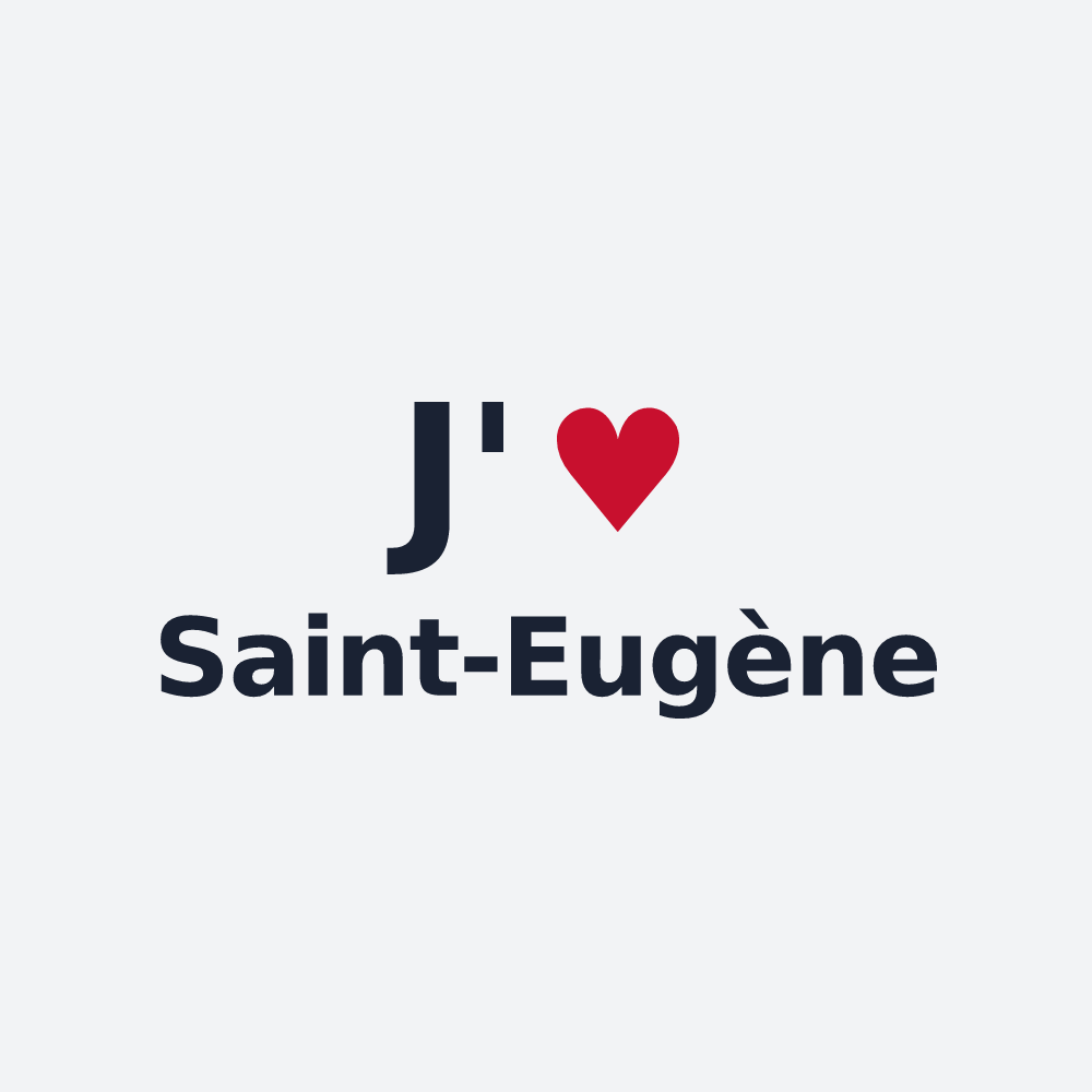 Poster personnalisé Saint-Eugène — design « J'aime Saint-Eugène » imprimé sur le poster