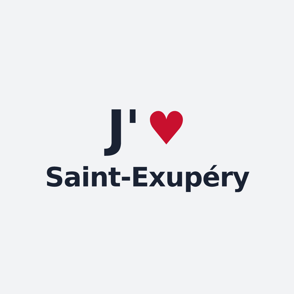 Poster personnalisé Saint-Exupéry — design J'aime Saint-Exupéry
