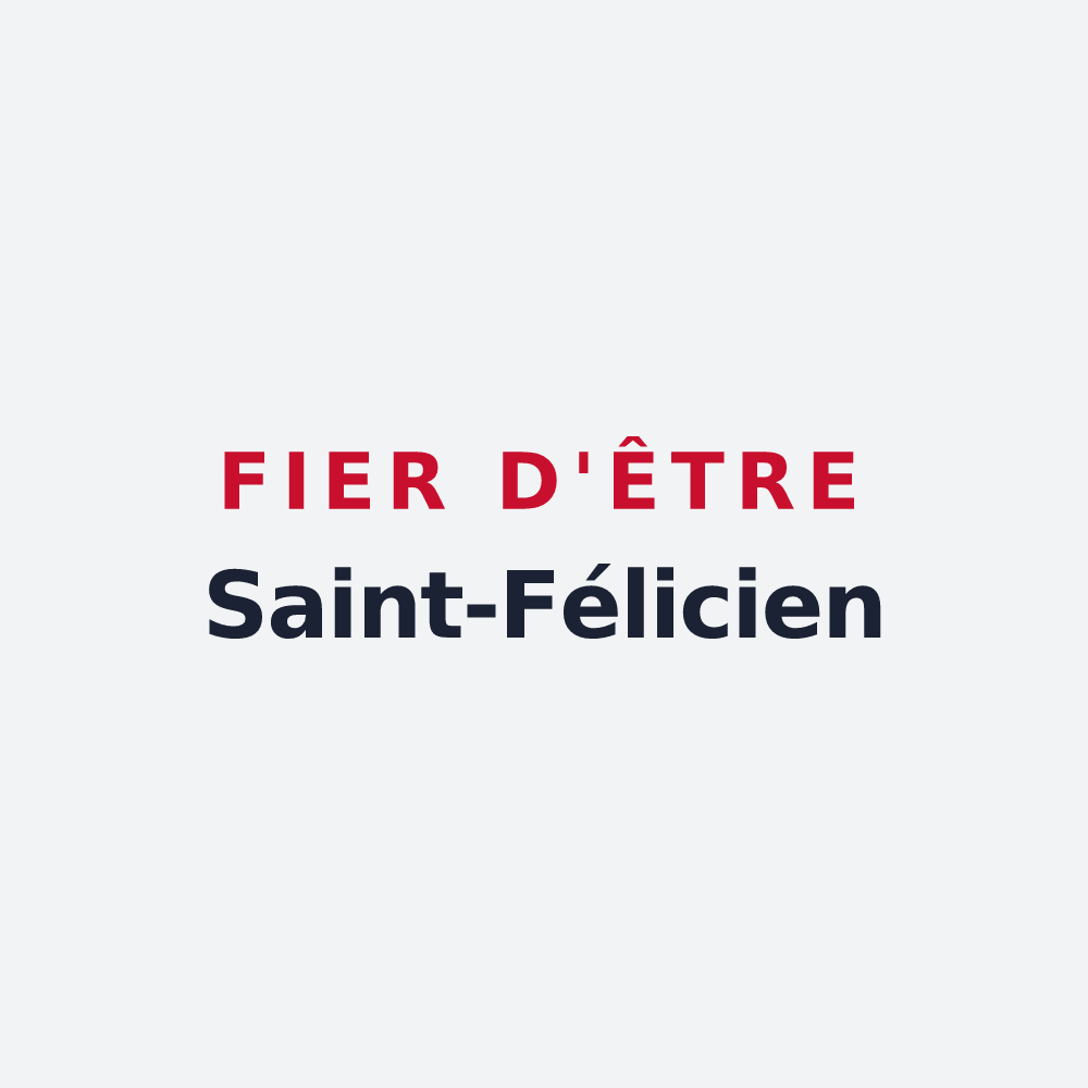 Poster « Fier d'être Saint-Félicien » — design pour Saint-Félix-de-Sorgues
