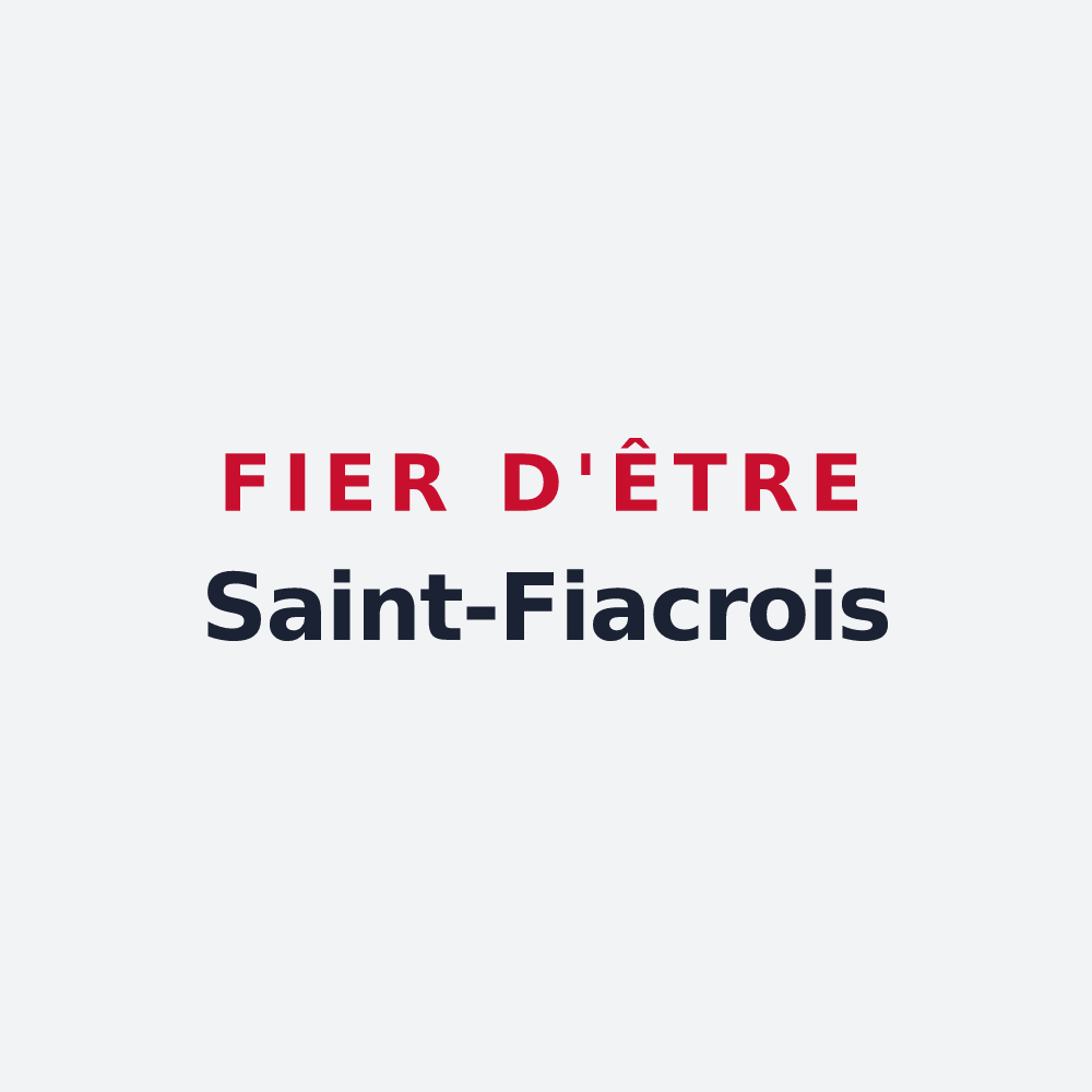 Poster « Fier d'être Saint-Fiacrois » — design pour Saint-Fiacre