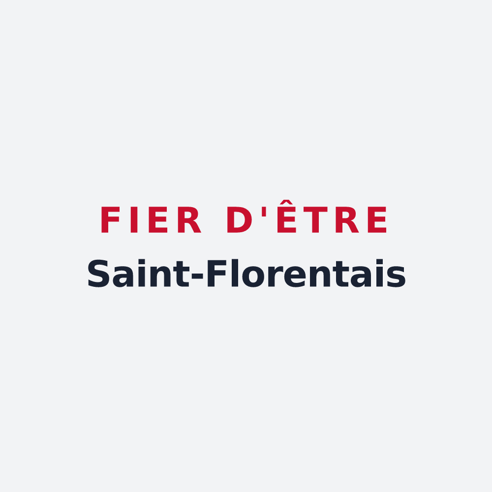 Poster « Fier d'être Saint-Florentais » — design pour Saint-Florent-le-Jeune