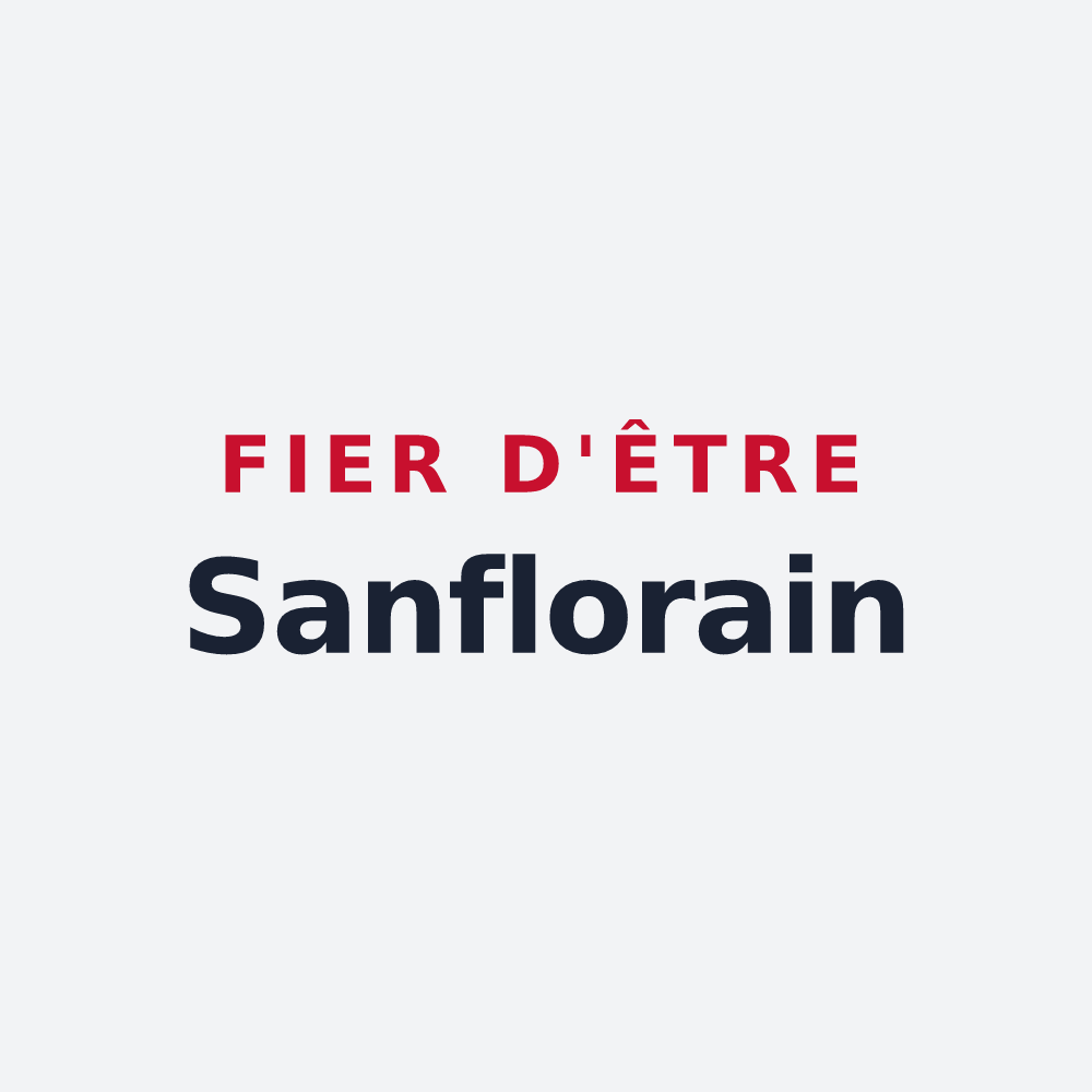 Poster « Fier d'être Sanflorain » — design pour Saint-Flour