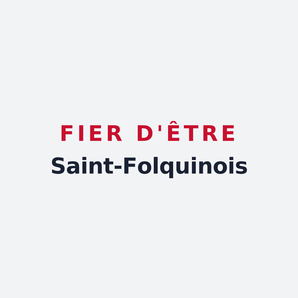 Poster « Fier d'être Saint-Folquinois » — design pour Saint-Folquin